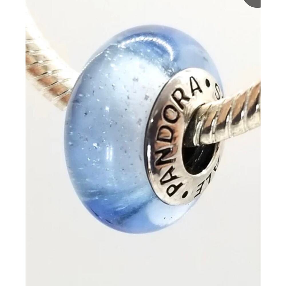 Pandora Disney Cinderella Blue Murano Glass Sterling Silver Charm S925 ALE - Picture 2 of 15